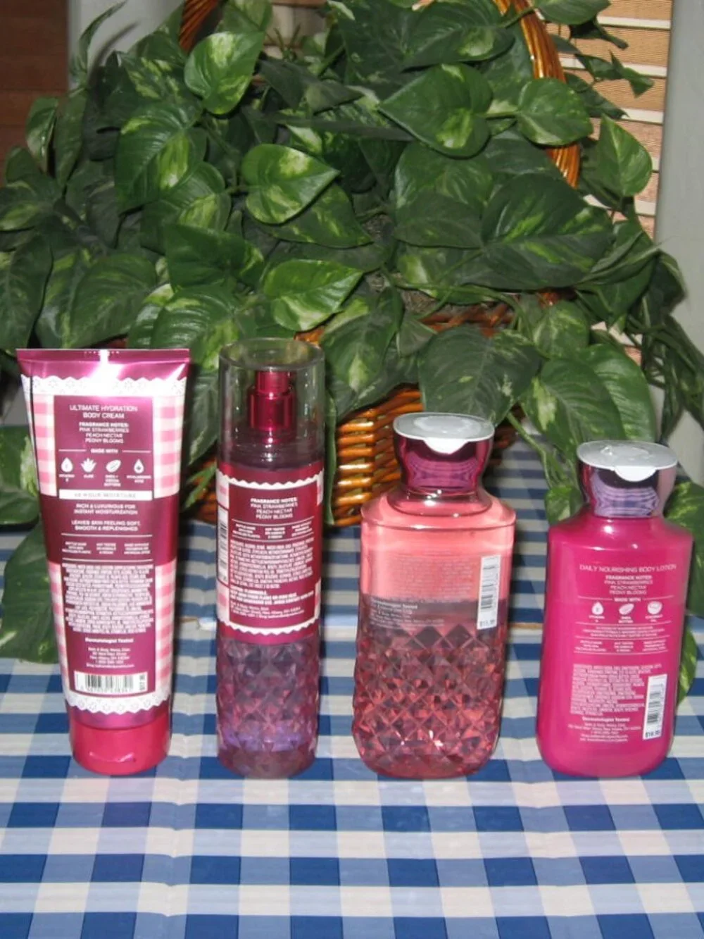 BBW Gingham GORGEOUS Body Wash Fragrance Mist Body Cream & Lotion Lot of 4 NEW